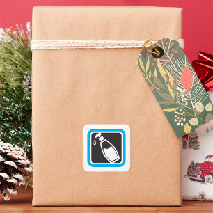 Lotion Bottle Icon Square Sticker