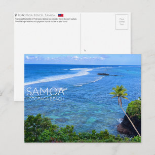 Lotofaga Beach, Samoa Postcard