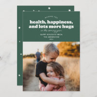 Lots More Hugs Holiday Card (Pine Green)