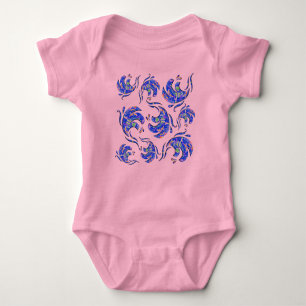 Lots of abstract art waves baby bodysuit