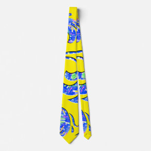Lots of abstract art waves tie