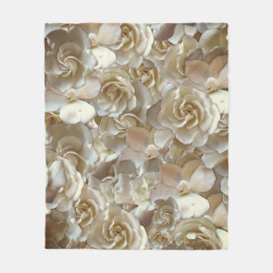 Lots of beautiful rose petals fleece blanket