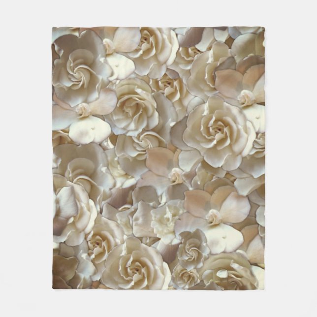 Lots of beautiful rose petals         fleece blanket (Front)