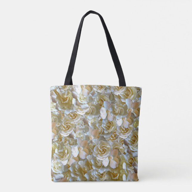 Lots of beautiful rose petals tote bag (Back)
