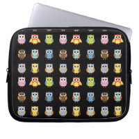Lots of Colourful Cute Owls Pattern