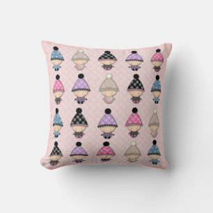 Lots of Cute Babies on Pink Polkadot Cushion