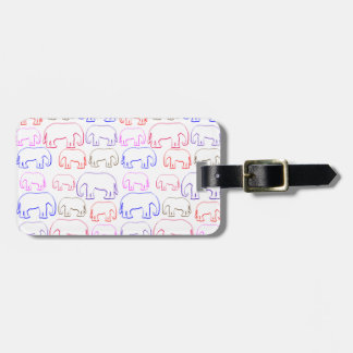 lots of elephants luggage tag