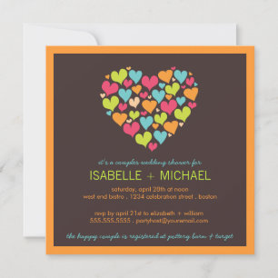 Lots of Hearts Couples Wedding Shower Invitation