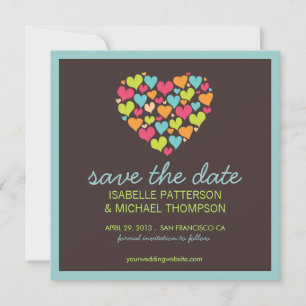 Lots of Hearts Love Save the Date Announcement