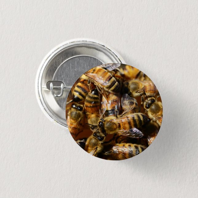Lots of Honey Bees 3 Cm Round Badge (Front & Back)