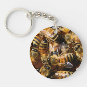 Lots of Honey Bees Key Ring
