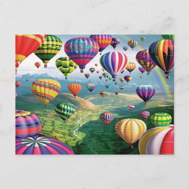 Lots Of Hot Air Balloons Postcard (Front)