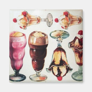 lots of ice cream sundaes magnet