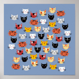 Lots of Kitty Cats Poster
