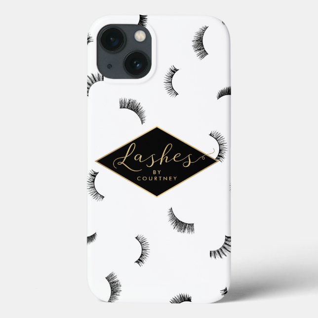 Lots of Lashes Pattern Lash Salon Personalised Case-Mate iPhone Case (Back)