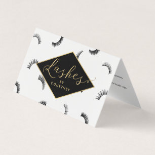 Lots of Lashes Salon White/Black Aftercare Business Card