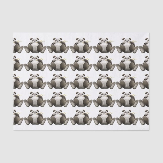 Lots of Lazy Pandas Tissue Paper (Front)