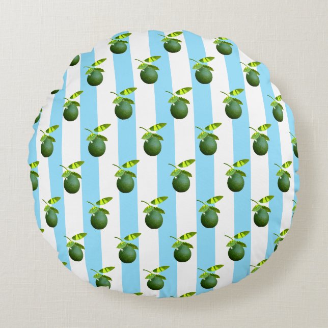 Lots of Lime Round Cushion (Front)