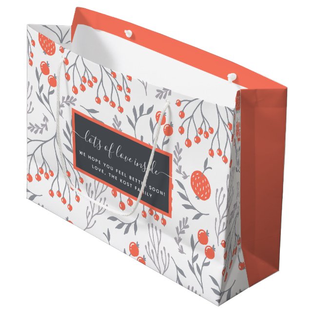 Lots of Love Inside Get Well Gift Bag (Front Angled)