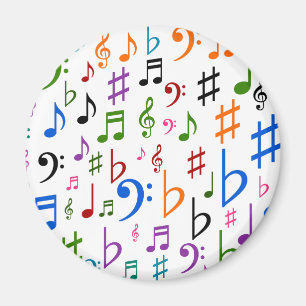 Lots of Musical Notes and Symbols Magnet