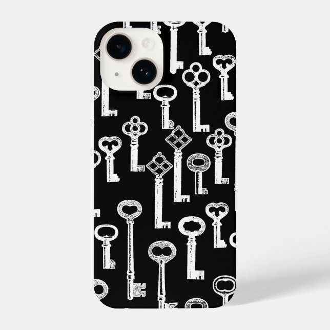 Lots Of Old Keys Pattern iPhone Case (Back)