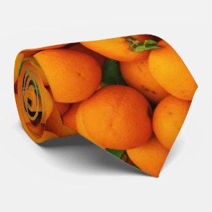 Lots of Oranges with Leaves Tie