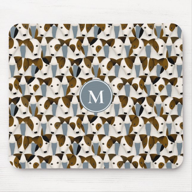 Lots of Parson Jack Russell Terriers dogs pattern  Mouse Pad (Front)