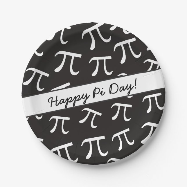 Lots of Pi - Math - Happy Pi Day Paper Plate (Front)