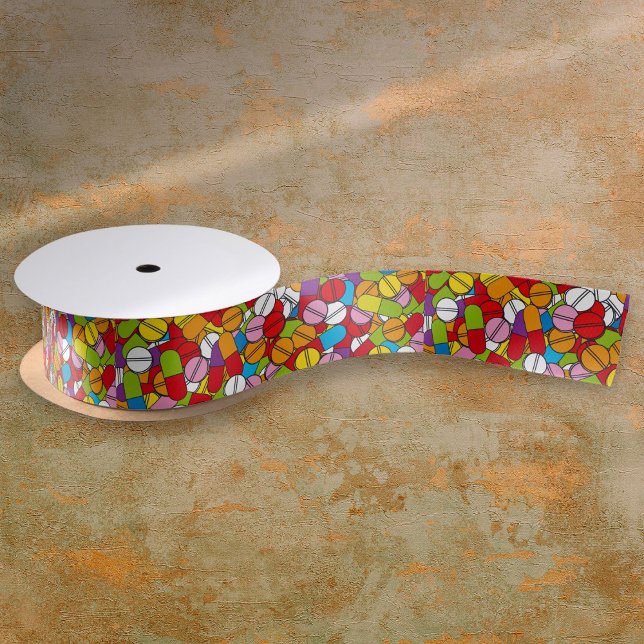 Lots of Pills Colourful Satin Ribbon (Lots of Pills Colorful Satin Ribbon)