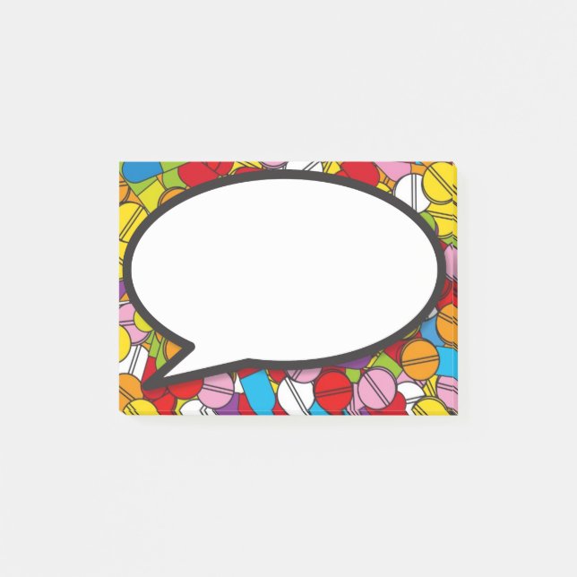 Lots of Pills Speech Bubble Post-it Notes (Front)