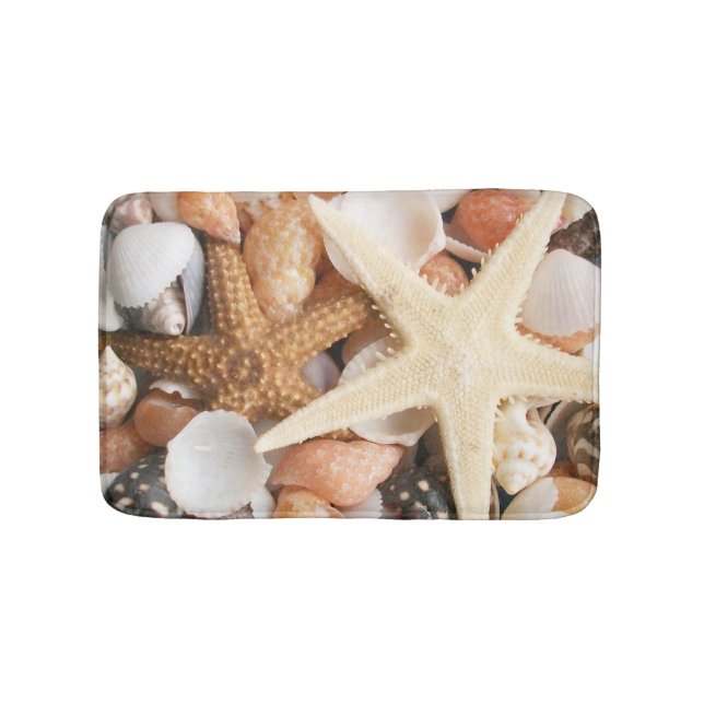 Lots of Seashells, Starfish Bath Mat (Front)