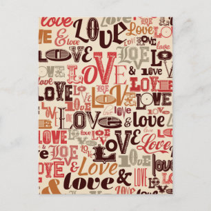 Lots of Vintage Love Postcard