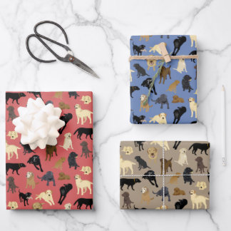 Lotsa Labs - red, tan, denim blue Wrapping Paper Sheet