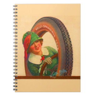 Lotta Miles no. 1- 1920s Kelly-Springfields tire m Spiral Notebook