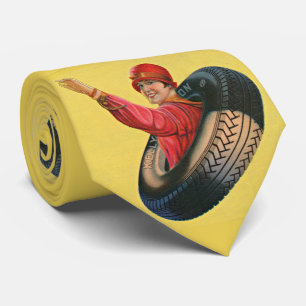 Lotta Miles waving for Kelly-Springfleld tires Tie