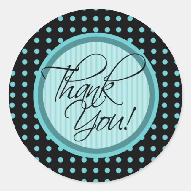 Lotti Dotti - Thank You Sticker (Aqua) (Front)