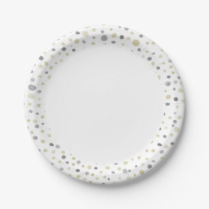 Lottie Confetti Watercolor Dots Paper Plate