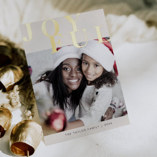 LOTTIE Gold Foil Photo Simple Joyful Christmas