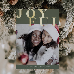 LOTTIE Green Foil Photo Simple Joyful Christmas