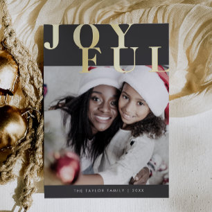 LOTTIE Grey Foil Photo Simple Joyful Christmas