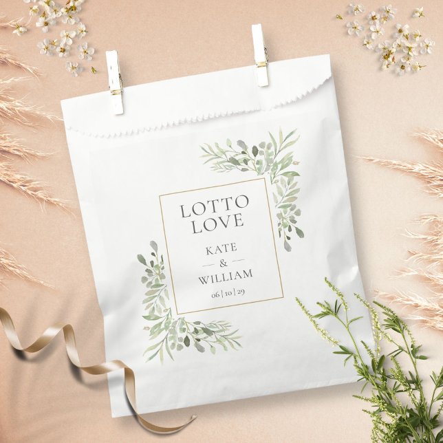 Lotto Love Lottery Ticket Greenery Wedding Favour Bags (Creator Uploaded)