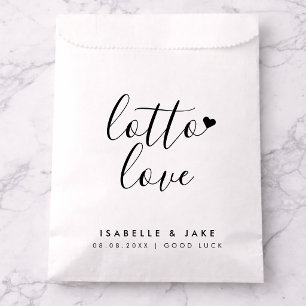 Lotto Love   Lottery Ticket Minimalist Wedding Favour Bags
