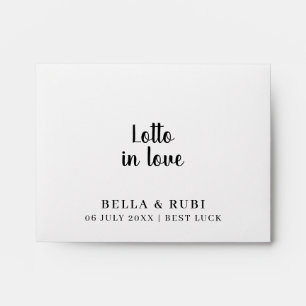 Lotto Love Minimalist Wedding Lottery Envelope