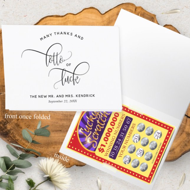 Lotto of Luck, Lottery Ticket Favour Card Holder (Creator Uploaded)