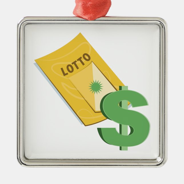 Lotto Ticket Metal Tree Decoration (Front)