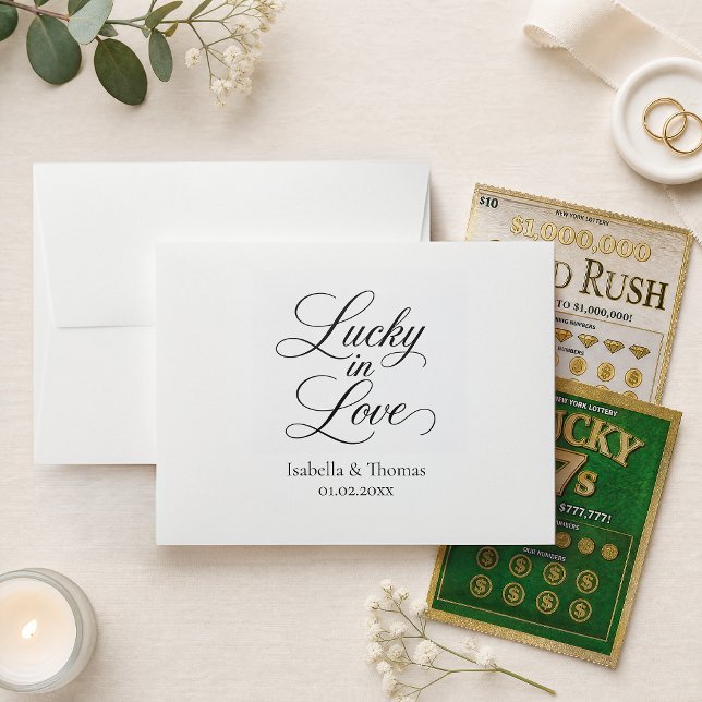 Lotto Ticket Wedding Favour Lucky in Love Envelope (Creator Uploaded)