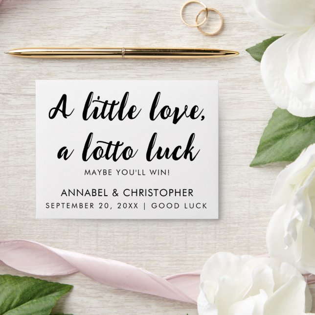 Lotto Wedding Envelope | A Little Love, A Lotto (Wedding)