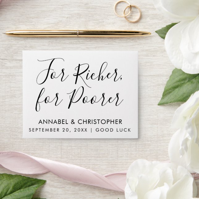 Lotto Wedding Envelope | For Richer, For Poorer  (Wedding)