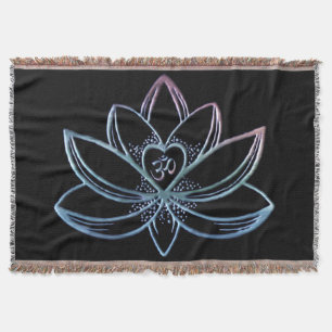 Lotus 1 throw blanket