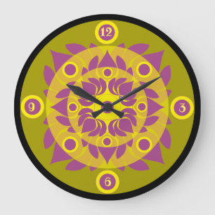 Lotus Acrylic Wall Clock